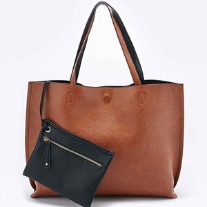 Urban Outfitters vegan leather reversible tote